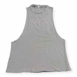 GYMSHARK Men’s Gray Sleeveless Drop Arm Training Tank Size Medium